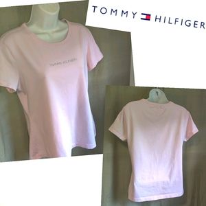 🗺️ Tommy Hilfiger Pretty pink Bling Logo T-Shirt